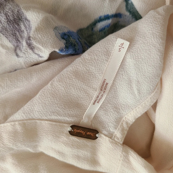 Free People Alabaster Combo Floral Long Sleeve Tunic Mini Dress Size Small - Picture 6 of 16